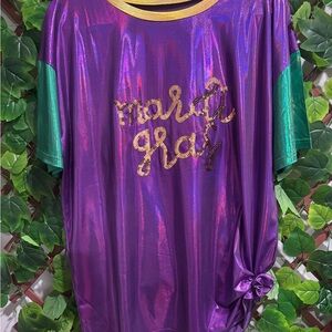 Mardi Gras Shirt - Purple and Green